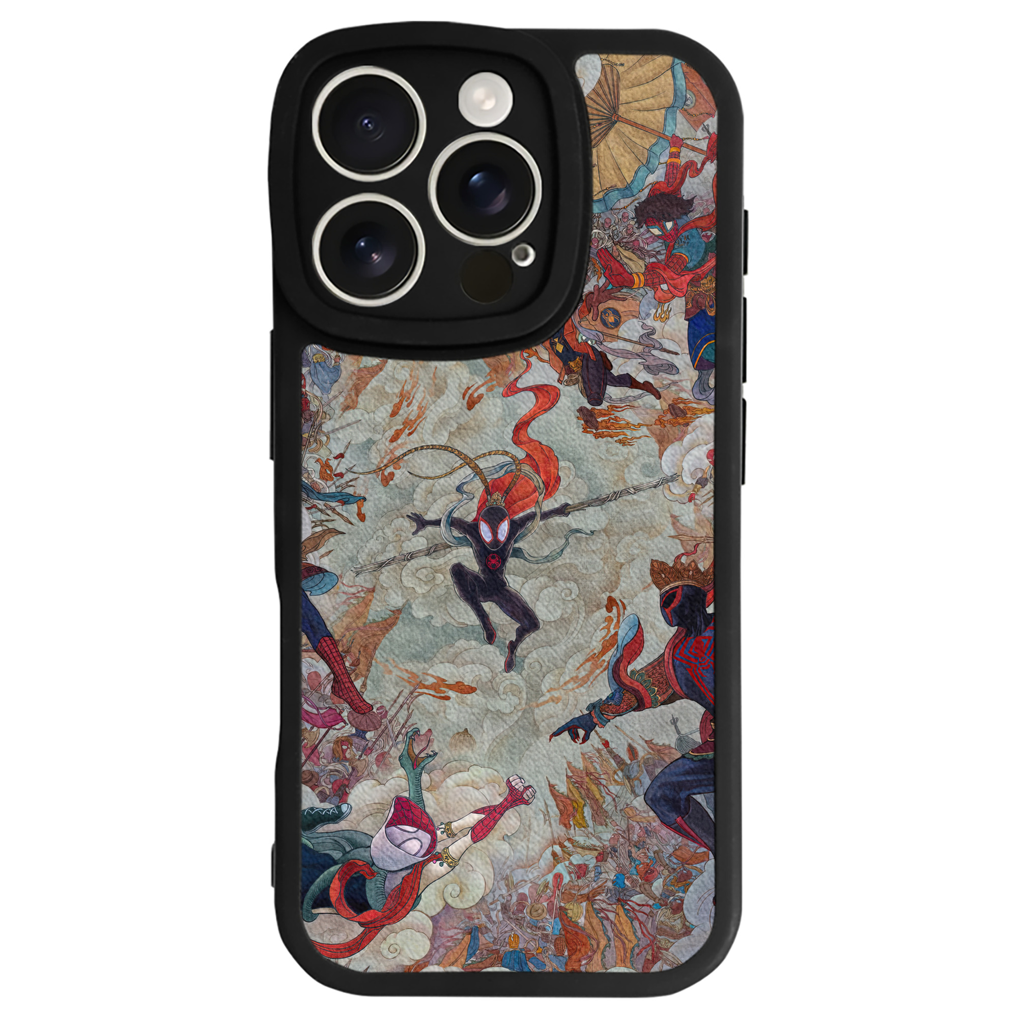 （画像用） Spider Man スパイダーマン 【iPhone 16シリーズ対応】シリコンスマホケース（レザー調） 材質：シリコン